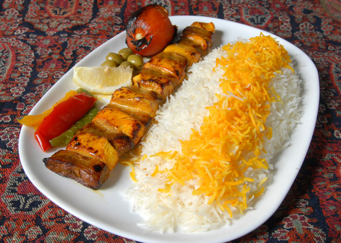 چلو بختیاری در رستوران فیروزه نیشابور